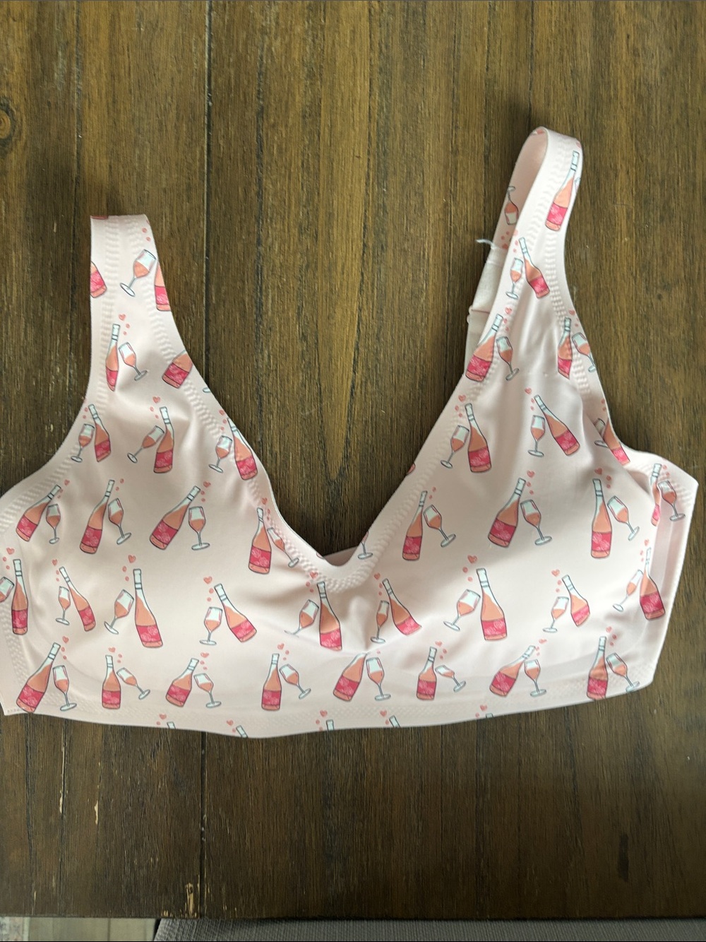 MeUndies Pink Champagne Print Wireless Bralette